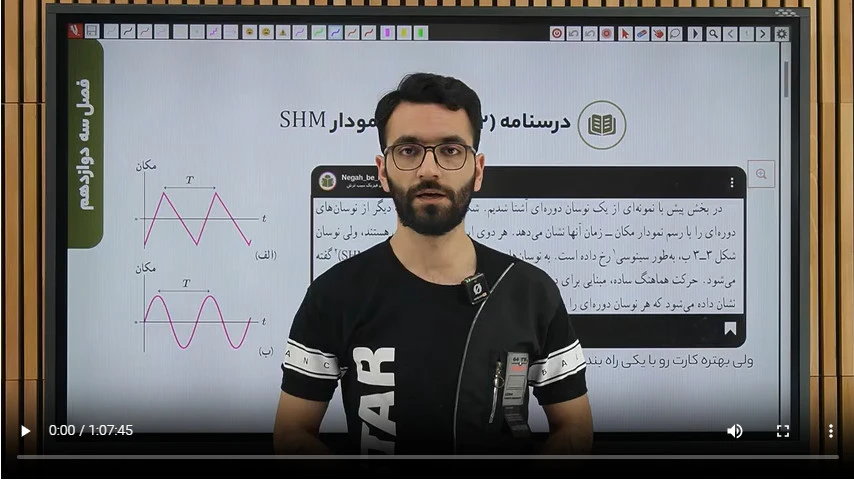 2-1 نوسان درسنامه معادله و نمودار نوسان گر پارت یک مشاهده