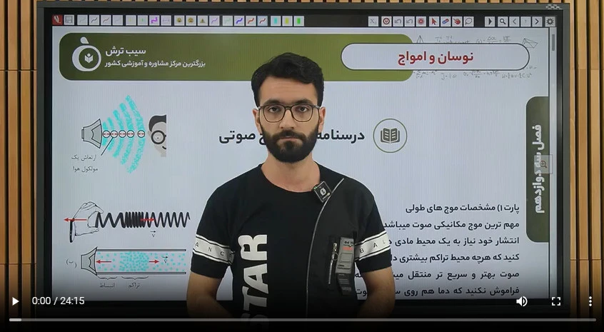 9-1 موج درسنامه صوت مشاهده