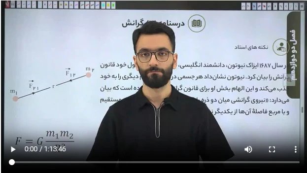 4-1 درسنامه گرانش مشاهده فیلم