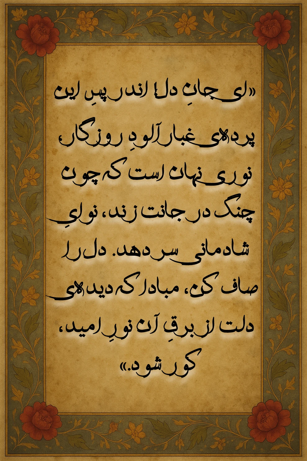 آرامش و شادی ، فال ۱
