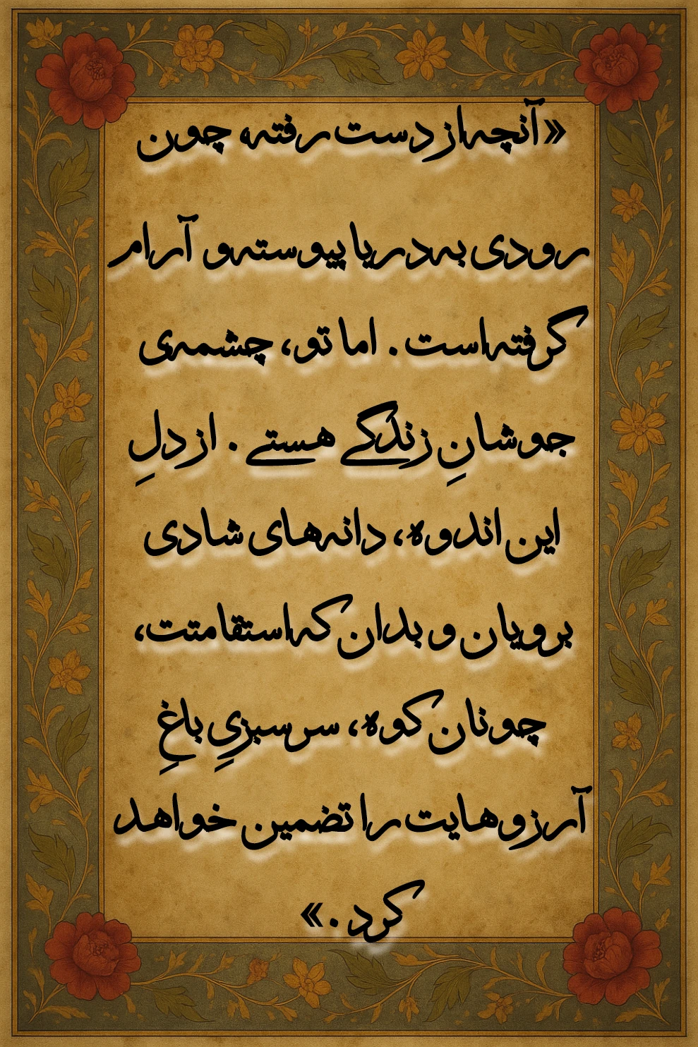 آرامش و شادی ، فال ۵