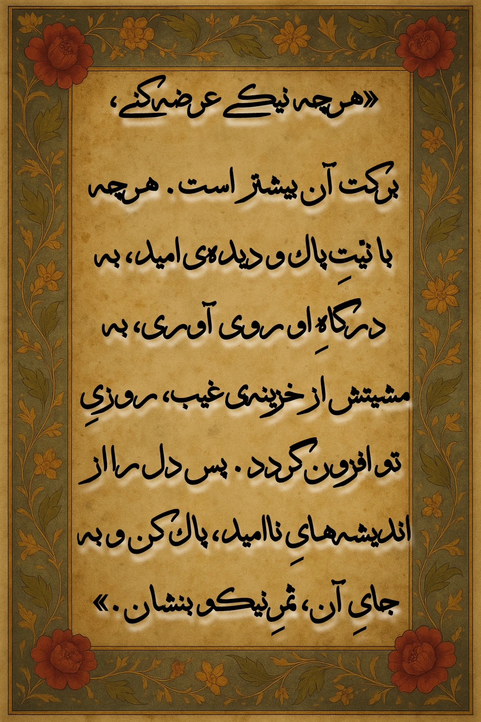 آرامش و شادی ، فال ۱۰