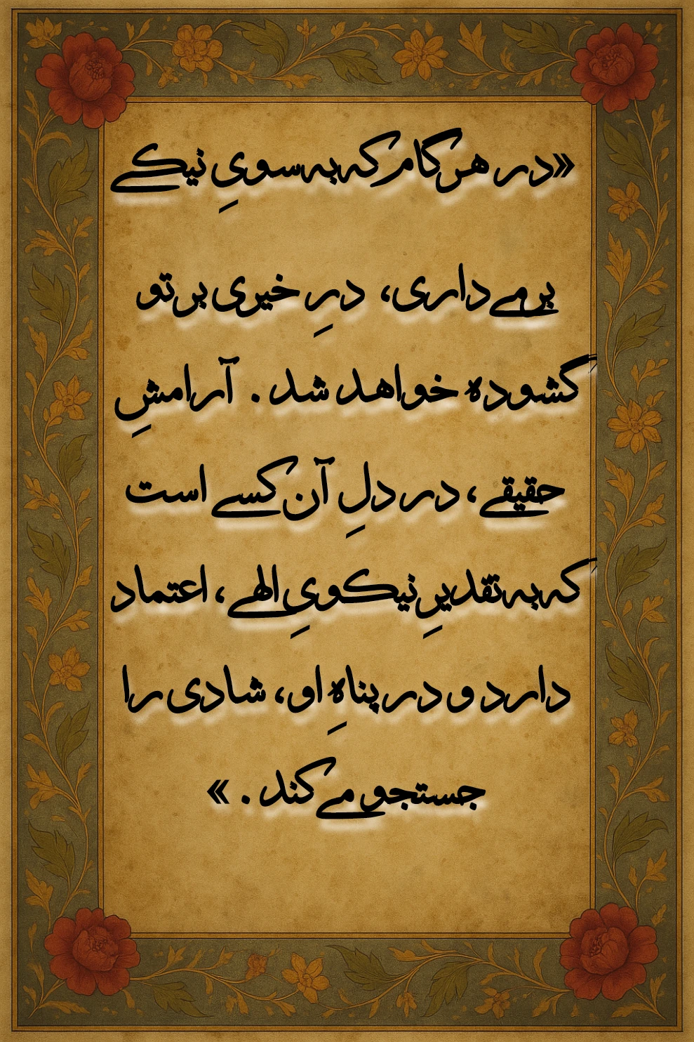 آرامش و شادی ، فال ۱۱